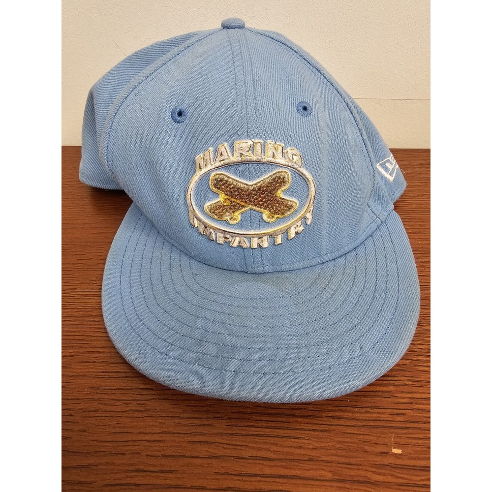 New Era Marino Infantry‎ Logo 59FIFTY Fitted Hat Cap  Size 7 5/8